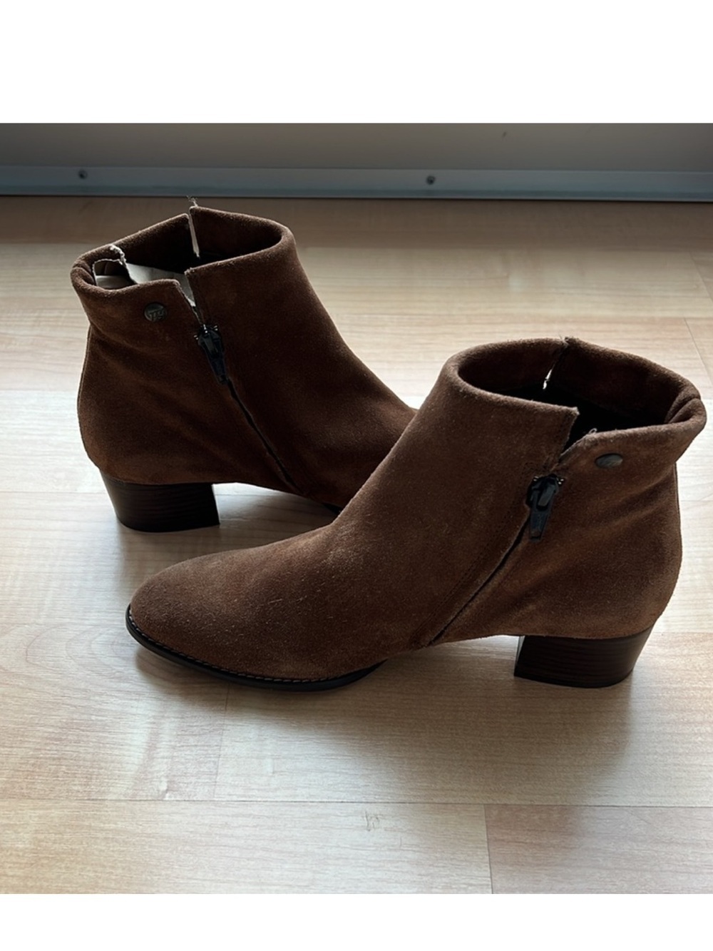 Paul green suede block ankle heel bootie - Picture 5 of 16
